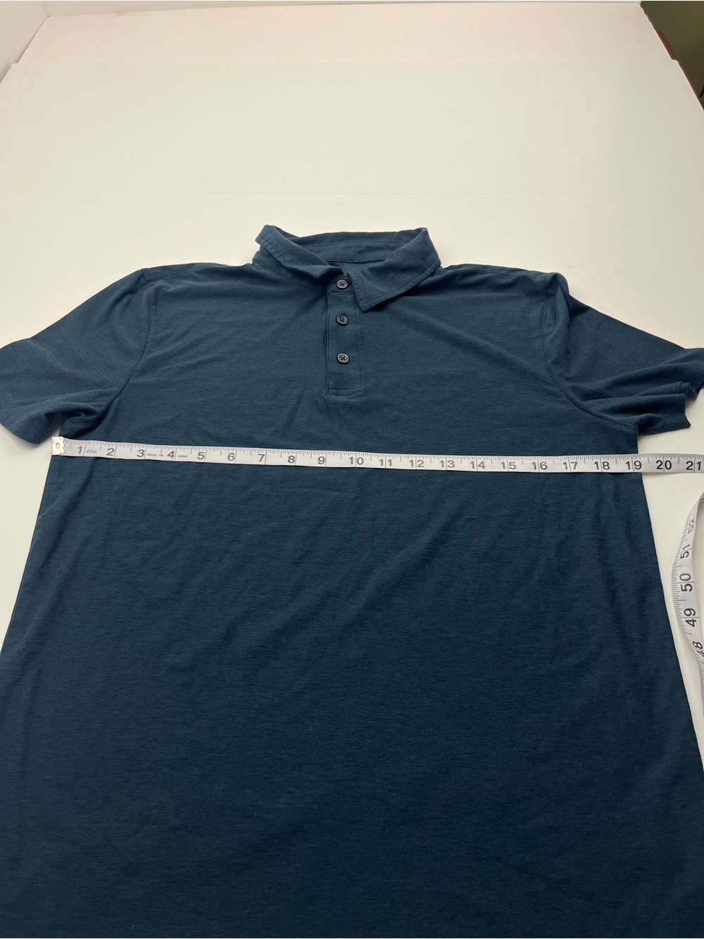 Vuori Strato Tech Polo Mens Deep Teal Blue Short Sleeve Shirt Small Preppy - Picture 4 of 7